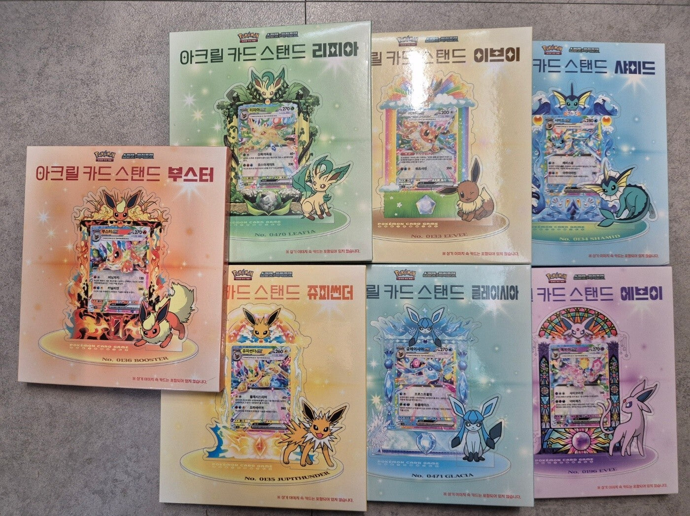 Eevee Evolution Acrylic Display Set Pokémon Promo Stand (9pcs) Korea Exclusvie